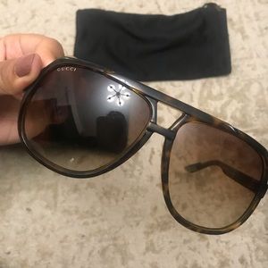 Gucci Unisex Aviator Sunglasses